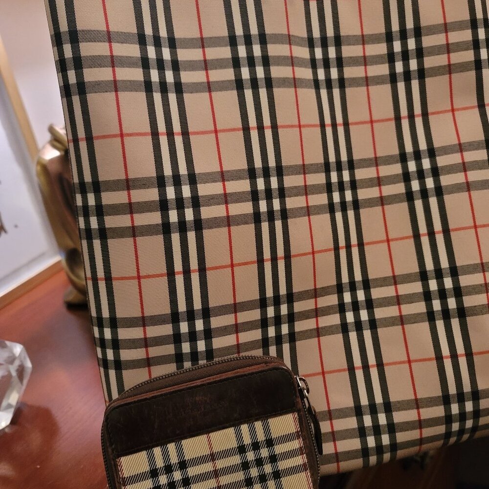 Authentic Burberry tote and wallet.